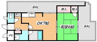 行徳駅 徒歩6分 5階の物件間取画像